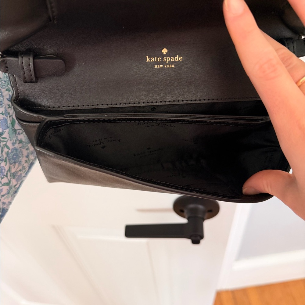 Kate Spade Black Clutch with Gold Chain - Picture 5 of 6